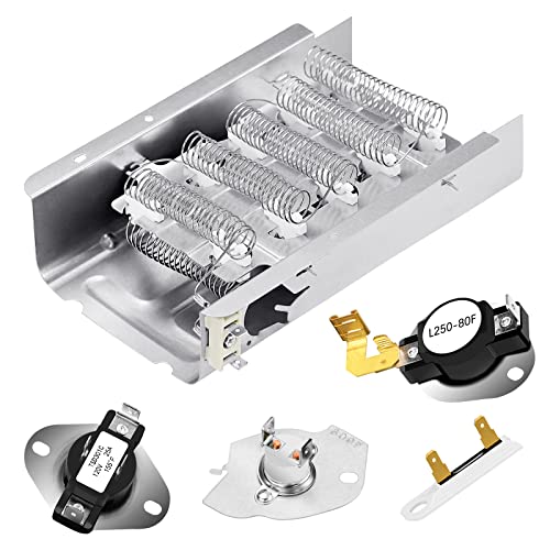 Heating Element for Whirlpool Dryer WED4815EW1 WED5300SQ0 WED5000DW2 WED4800BQ1 WED5300SQ0 WED5100VQ1 Dryer Heating Element for Kenmore 70 80 Series Dryer Model 110 Parts 11065132410 11061202011