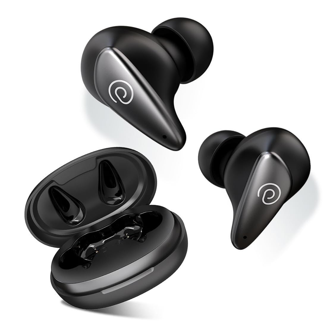 pTron Bassbuds Wave with TruTalk AI-ENC Calls, Movie/Music Modes, Deep Bass, BT5.3 Wireless Headphones, 40Hrs Combined Playtime, in-Ear TWS Earbuds, Touch Control & Typ-C Fast Charging & IPX4 (Black) (B0C6H7B3NB) Amazon Price History, Amazon Price Tracker