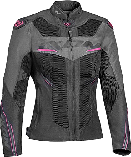 IXON, blouson moto Draco femme noir anthracite fushia, XS
