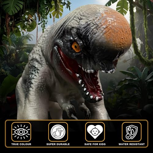 Image of D Rex Toy Dinosaur Action Figure, Realistic Distortus Rex Toy Big Dinosaurs Toys for Kids, 16 CM D-Rex Toys for Play and Display, Jurassic Rebirth Dino Toys for Boys & Girl (D Rex)