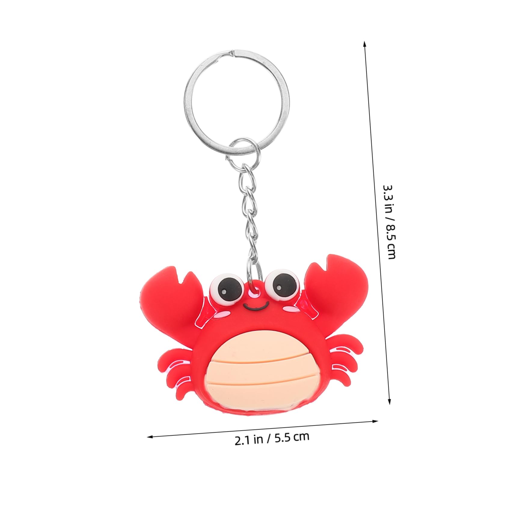 HOOTNEE Unique Crab Keychain Stuffed Mini Sea Animal Toy Funny Cartoon Keyring for Boys Girls Party Supplies