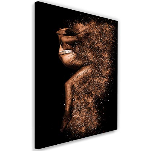Abstraction art photo sur toile pour sublimer un salon contemporain marron