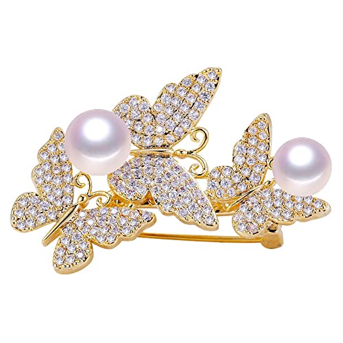 Broche en perles de corc pour femmes, accessoire de mode pour veste et manteau