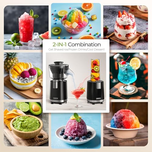 QIBOX Snow Cone Machine & Smoothie Blender 2 in 1 - image 4