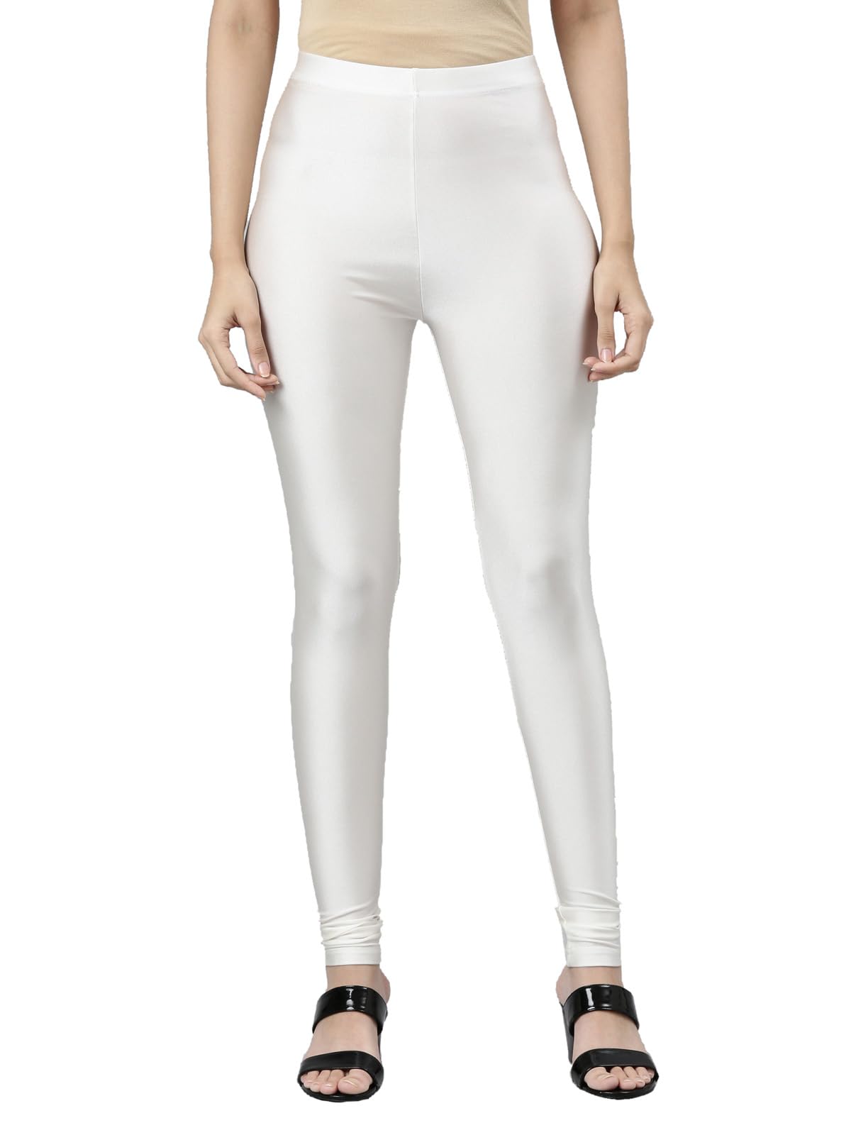 Women's Slim Fit Mid Rises Nylon Shimmer Pants