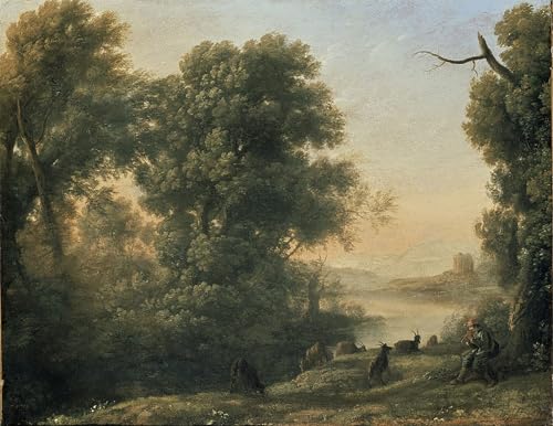 Póster de graffiti decorativo de Claude Lorrain en cuadro de 60x90cm para pared de salón