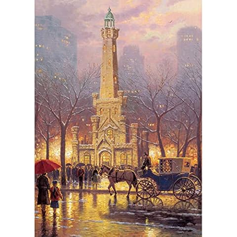 JMbeauuuty 2000 Piece Jigsaw Puzzles for Adults Impossible Puzzle Difficult Hard Jigsaw Puzzles for Adults & for Kids Age 14 and Up (Chicago, Winter at the Water Tower) Cover