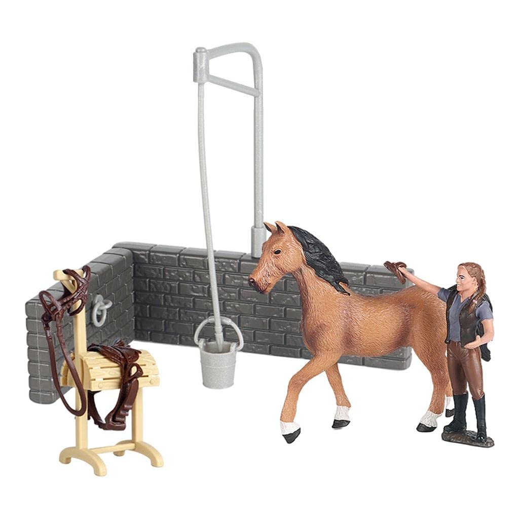 Almencla Action Figure Animali Playset Figure Scene Modelli Fattoria Simulazione PVC Dipinto a Mano Regalo Educativo Apprendimento Creativo Adatto a Progetti
