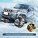 6-Pack Tire Snow Chains for Cars SUVs Trucks, Universal Fit 165-265mm Tires, Anti-Slip Winter Chains Traction Kit, Winter Accessories For Car Chain