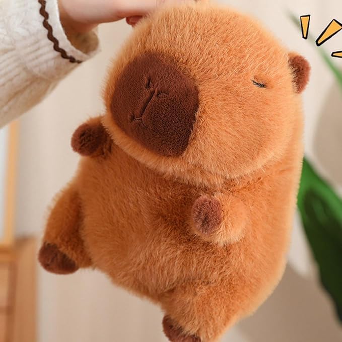 Image of Capybara Soft Toy for Baby Girl Small Teddy Bear Plush Toys Kids Cuddly Capy bara Stuffed Animal plushie & Huggable Gifts Toys Toddlers Boys & Girls 30cm