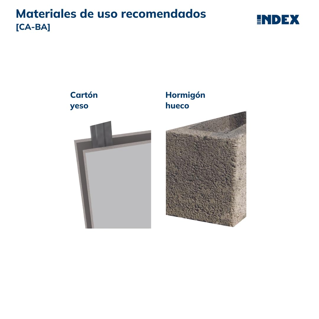 INDEX Fixing Systems CA-BA - Pack de 100 basculantes por gravedad para la fijación de elementos ligeros en falsos techos GRAVITEX (recubrimiento cincado, M8, diámetro de 20 mm)