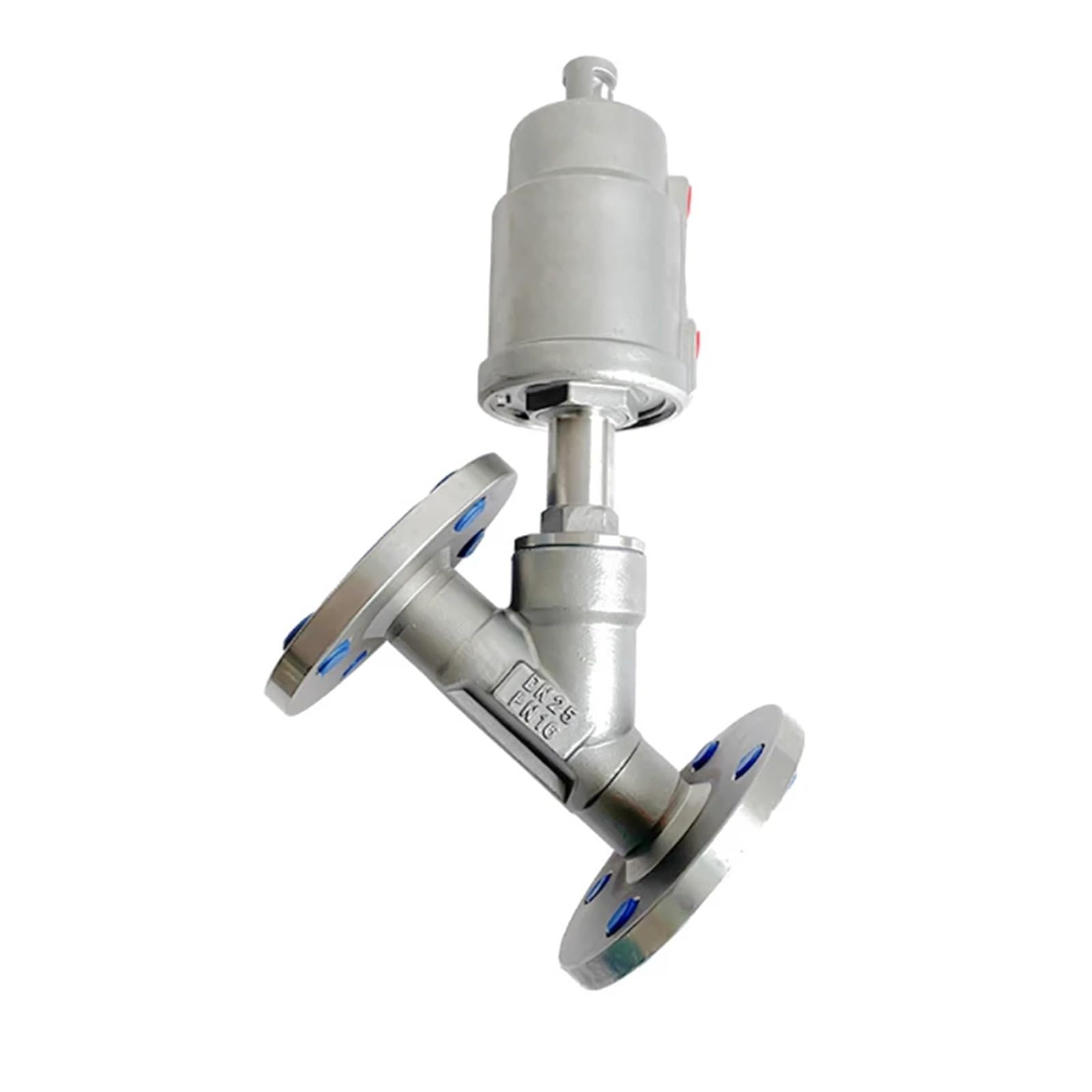 VSPPJYFG DN25 Stainless Steel Flanged Pneumatic Angle Seat Valve Normally Closed Pneumatic ValvesFor Steam Gas Oil(OPEN-DOUBLE ACTING)