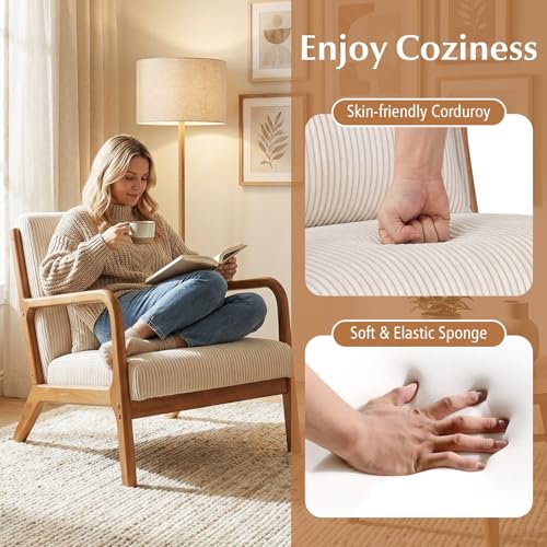 Sillón plegable moderno beige miniatura 6