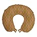 ABAKUHAUS Giallo Chevron Cuscino da Viaggio, Classical Brown, Accessorio in Schiuma di Memoria per Viaggio, 30 cm x 30 cm, Marrone chiaro Marigold