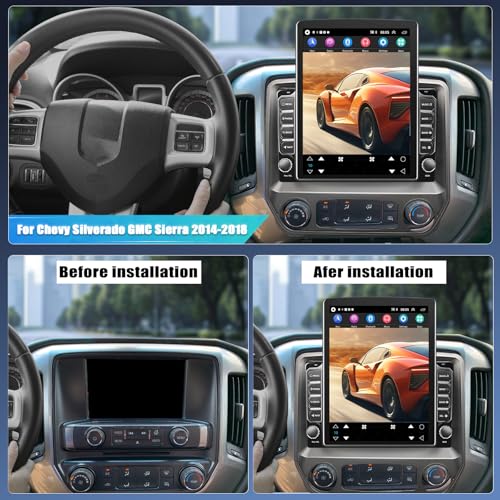 Radio para auto doble DIN Android 14 con pantalla táctil 9.7 pulgadas miniatura 2