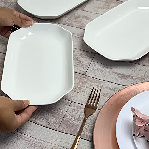 Travessa Refratária de Porcelana New Bone Filipinas Branco 33cm x 19cm x 4cm - Lyor