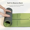 CULT Yoga Mat for Woman, Man & Kids | 6mm Non-Toxic TPE Anti-Slip Exercise Mat for Home Gym Workout | Latex-Free Durable Cushioned Fitness Mats with Travel Strap (Seismic Green) gallery image