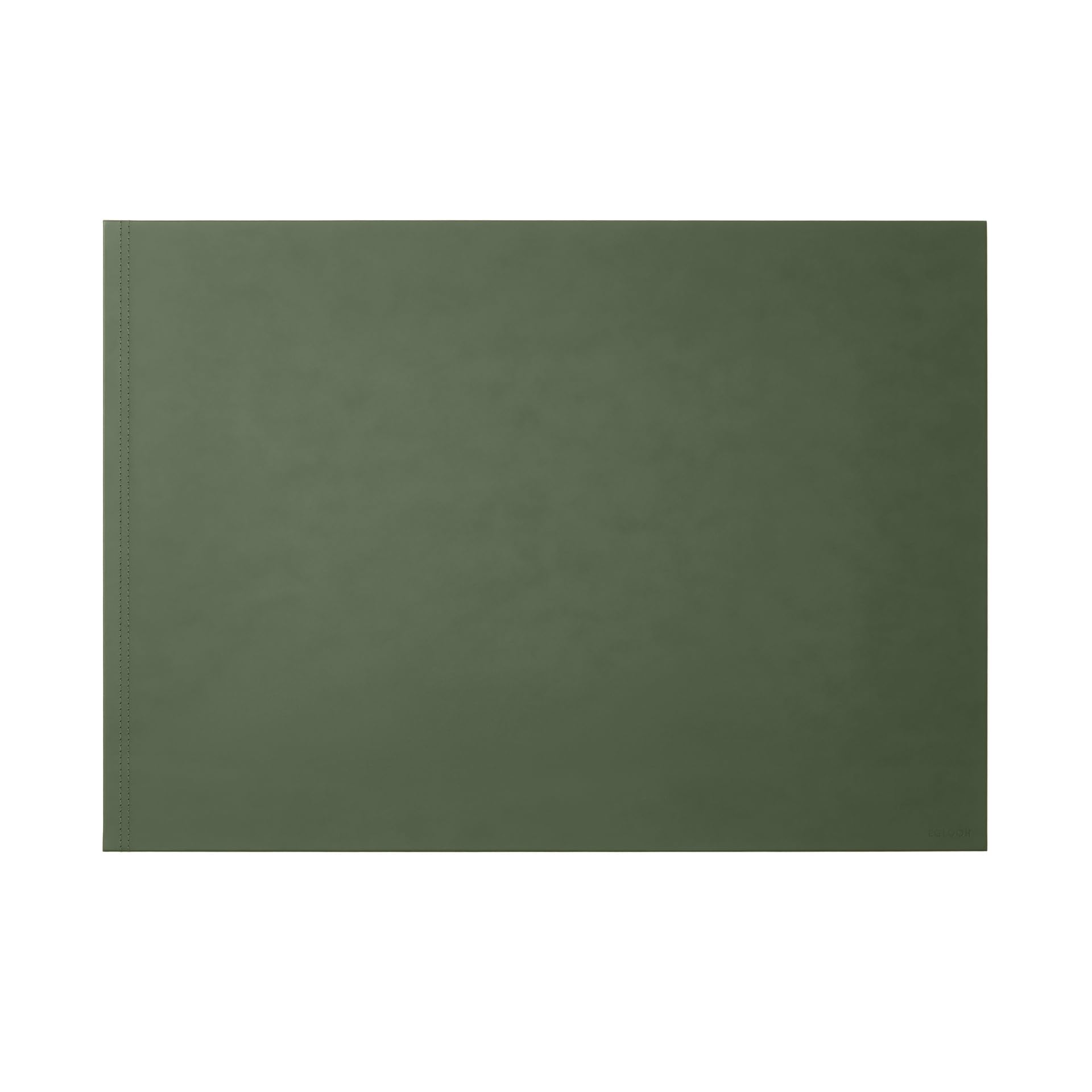 Eglooh - Clio - Sottomano Scrivania Ufficio in Cuoio Verde cm 90x60 - Resistente Struttura in Acciaio, Raffinate Cuciture Artigianali e Fondo Antiscivolo - Made in Italy