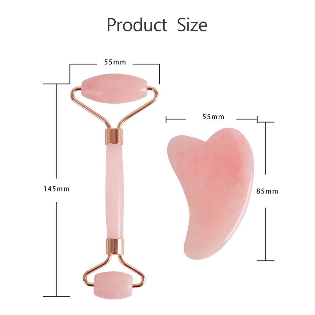 YXCKG Gesichtsmassager Jade Roller Jade Roller Facial Roller Kits Chinesisches Gua Sha Kratzmassagegerät, Smooth Edge Guasha Board für Gesichtspflege Anti-Falten, Abnehmen- Multi Shape (Size : Type1)