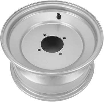 10in ATV Front Wheel Rim 21x7-10 Metal Alloy 4-Stud for Go Kart for quad Dirt Bike Ride On Mower Front Left Right Fits 21x7-10 or 23x7-10 Tires Silver