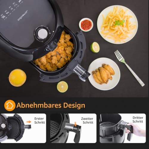 Heißluftfritteuse XL, 3.5L,1500W Airfryer, Frittieren ohne Öl, Heißluft Fritteusen...