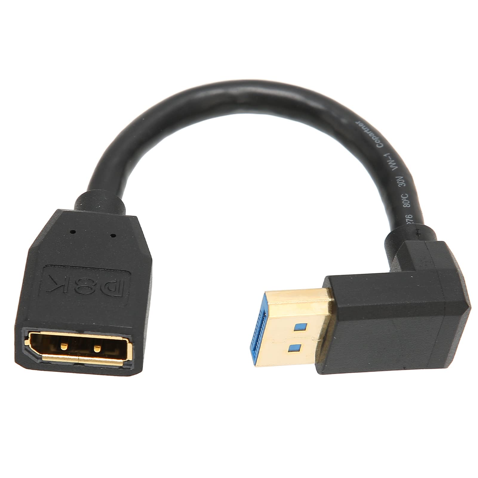 CABE Convenient corrosion resistant DVD extension cable for DisplayPort DP1.4 90 degree extension cable