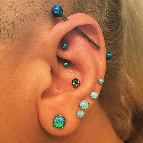 Body Candy Stainless Steel Synthetic Opal Post Stud Earring Pack of 34