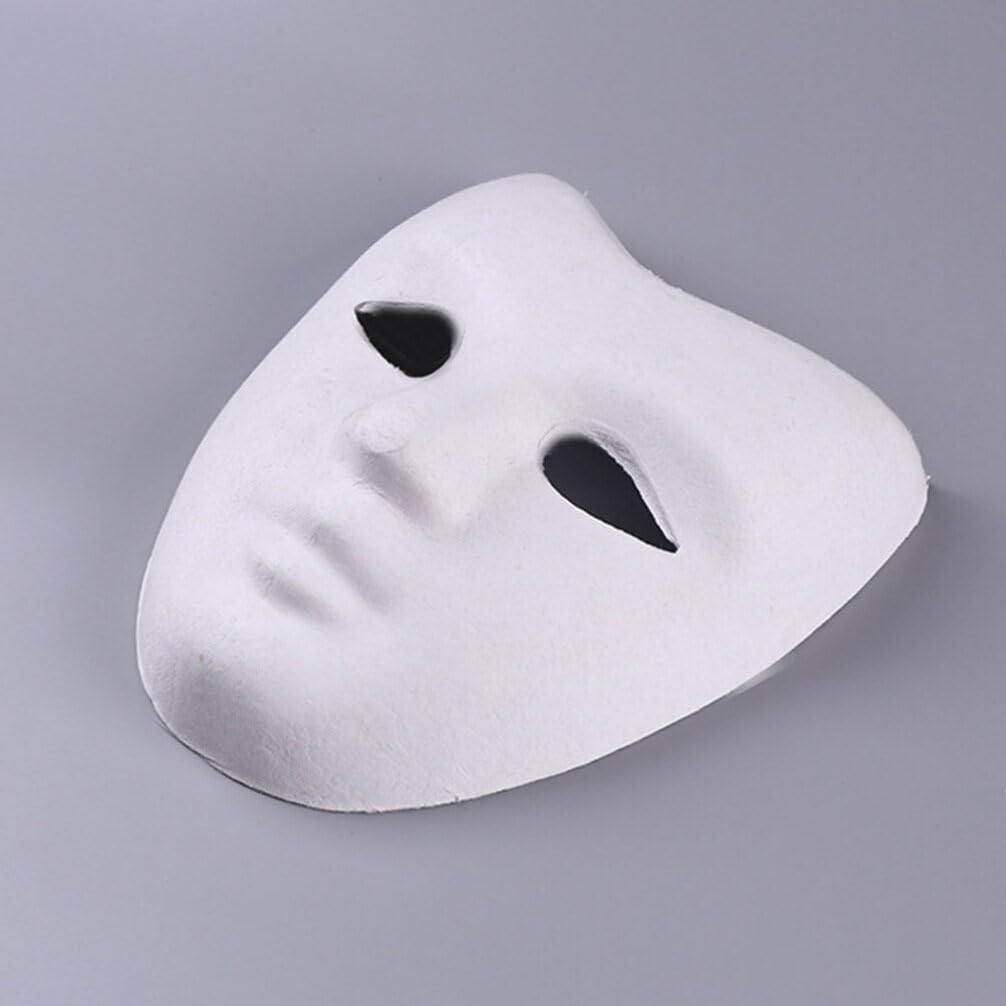 Masque à Peindre Soi-même 20 Pcs en Papier Blanc, Masque Artisanal