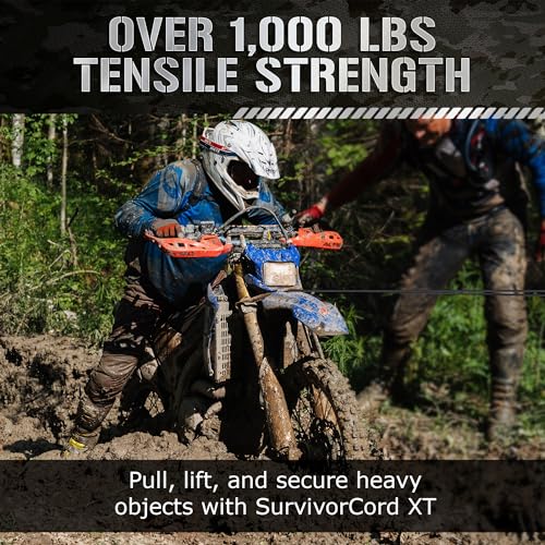 Titan Survival Paracord 750 – 100ft | 1000LB Strength Military Spec | 3 Strand Heavy Duty Cord | Camping, Outdoors & Survival Paracord with Firestarter by TITAN Survival - Image 4
