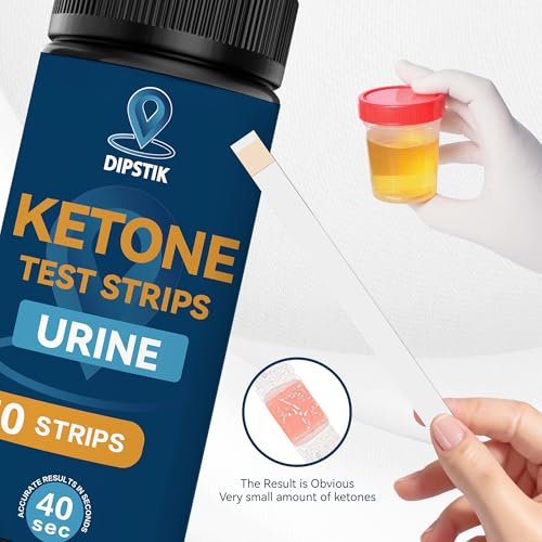 Image of DIPSTIK Ketone Test Strips, 150 Strips Keto Strips Urine Test | for Ketosis Home Quick and Reliable Results
