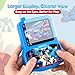 Handheld Game Console for Kids, Preloaded 220 Retro Games, 3.5'' HD IPS Screen Brightness Adjustable, Rechargeable, One-Touch Mute, Best Birthday Gift Toys for Boys Girls 4 5 6 7 8-Blue-Robot-Themed