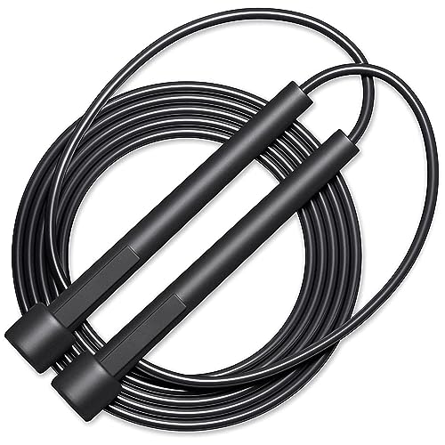 Slovic Adjustable Skipping Rope | Tangle Free Jumping Rope | Gym Equipment | Jump Rope for Workouts, CrossFit | Memory Foam Handles for Women, Men & Kids