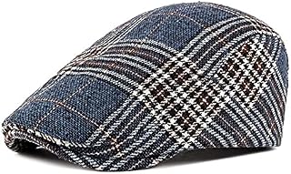 JAOAJ Mens Flat Cap Grandad Hat Cotton Irish Cabbie Driving Cap for Men,Adjustable Gatsby Beret Newsboy Hat