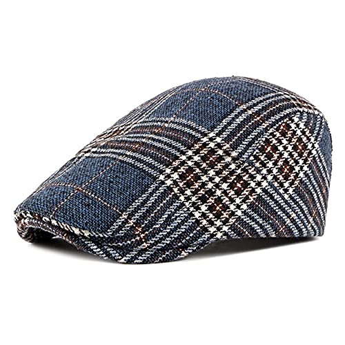 JAOAJ Boinas Hombre Plano Sombreros,Gorra Peaky Blinders,Cabbie Newsboy Hat,Fit(56-59 CM)