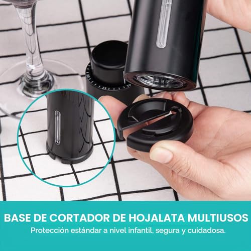 Miniatura 7 de Sacacorchos Eléctrico Portátil Mafiti Md700 Abridor Eléctrico De Botellas De Vino Ideal Para Reuniones Familiares, Bares Y Regalos 1 Pack