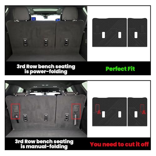 Image of LASFIT Floor Mats & Cargo Mat with Backrest 2021-2026 & Only 7 Seats(Not for 8 /9 Seats) for Chevy Tahoe /GMC Yukon(Only Yukon, Not Fit Yukon XL) /Cadillac Escalade(Only Escalade, Not Fit Escalade ESV)