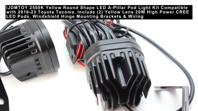 Amazon.com: iJDMTOY 2500K Yellow Round Shape LED A-Pillar Pod