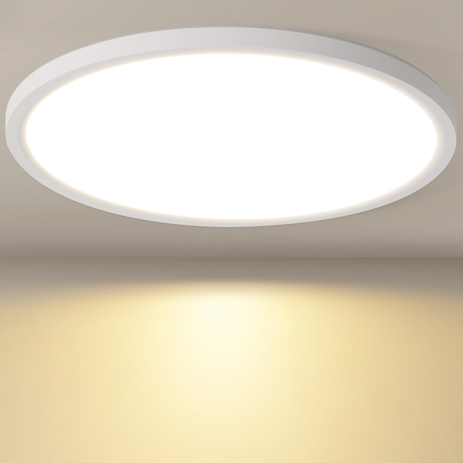 Laittiin Deckenlampe LED Deckenleuchte Badezimmer - 30CM Schlafzimmerlampe Dimmbar 24W Flurlampe IP44 Wasserfest Badezimmerlampe 3000K-6500K Flach Rund Ultra Dünn Küchenlampe für Küche Balkon Flur
