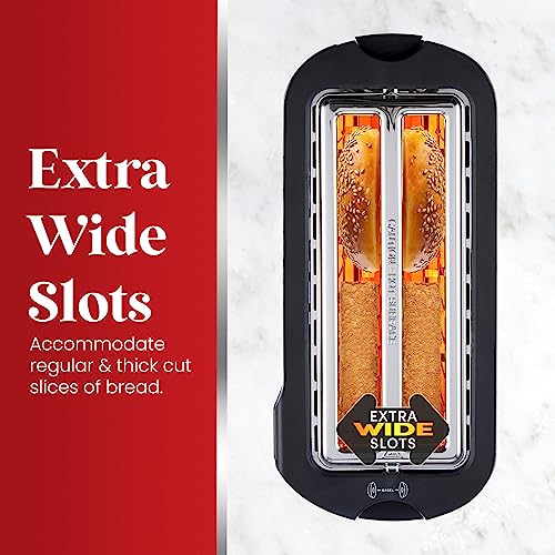 image for Elite Gourmet ECT5322 Long Slot 4 Slice Toaster, Countdown Timer, Bage
