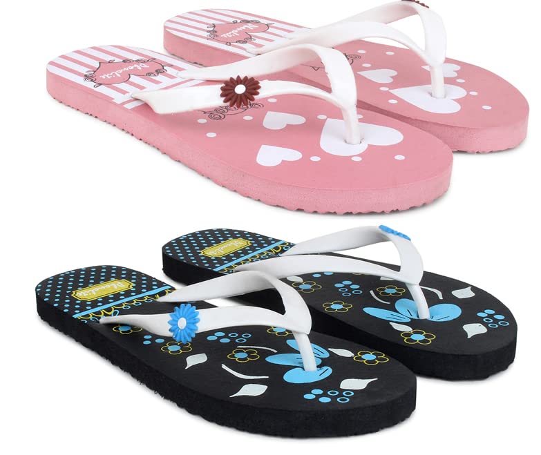 Phonolite printed flip flop hawaii slipper chappal Daily use slipper for women pack of 2 (B0B74VXKRM) Amazon Price History, Amazon Price Tracker