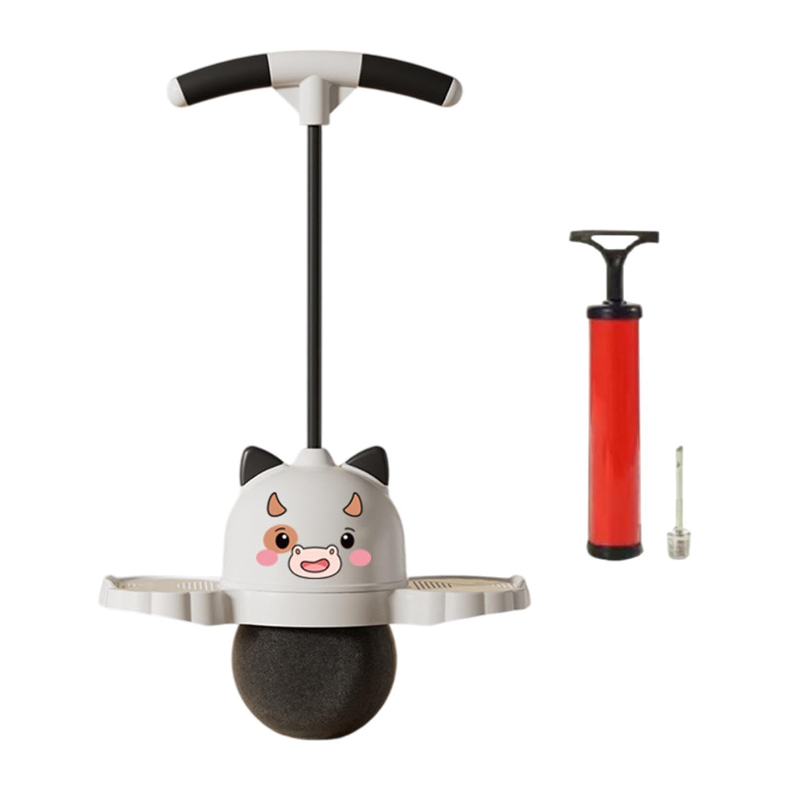 Pogo Ball mit Griff Kinder Sprungspielzeug Balancierbrett Balanceboard Hüpfball mit Pumpe für Sensorisches Training für Zuhause Motorikschulung, Schwarz