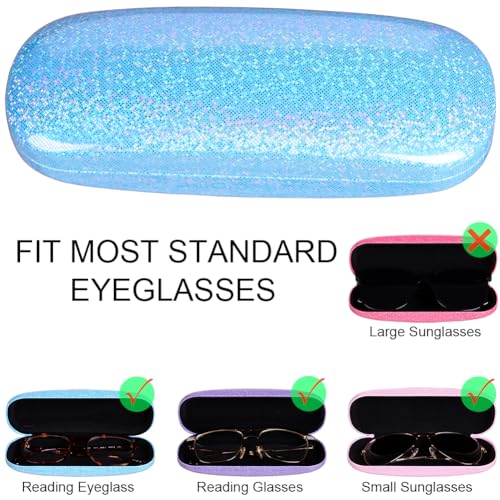 Image of ADBGV 3Pcs Unisex Hard Shell Eyeglasses Cases, Protective Case For Glasses,Sunglasses Case with Cleaning Cloth