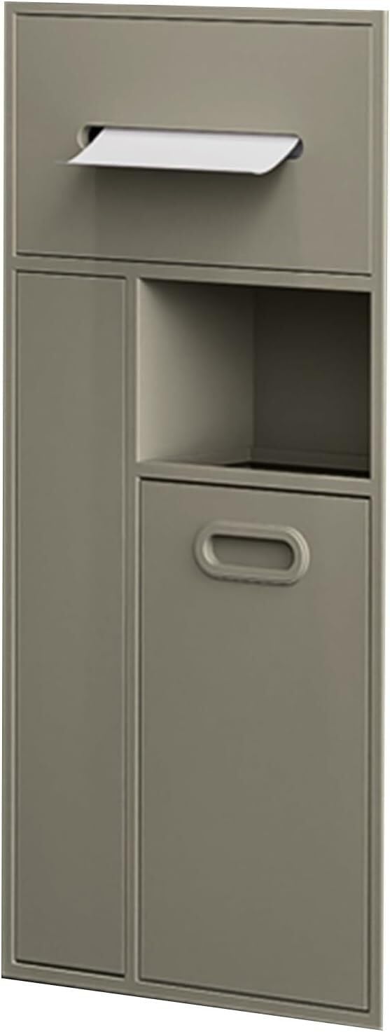 MYUYEE Stainless Steel Shower Niche,Recessed Toilet Paper Holder Trash Can Niche,For Hotels Public Places (Brass 30X65Cm)