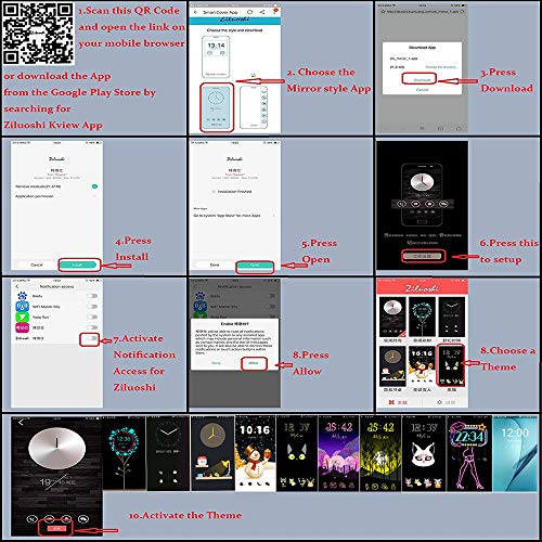 Capa flip espelhada C-Super Mall para Galaxy S9 Plus, capa com suporte galvanizado de luxo com prote