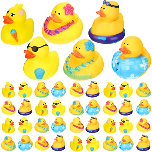 Honoson 36 Pcs Rubber Duck in Bulk Mini Toy Rubber Duck for Bath Birthday Gifts Shower Party Favors Decoration(Pool)