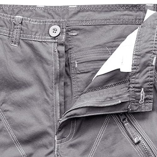 Bermuda cargo de algodón para hombre gris talla 33 miniatura 3