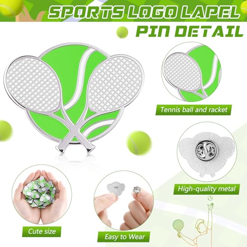 Image of Tondiamo Sports Ball Lapel Pin Bulk Baseball Football Softball Tennis Brooch for Team Training Backpack Hat Cloth Accessories
