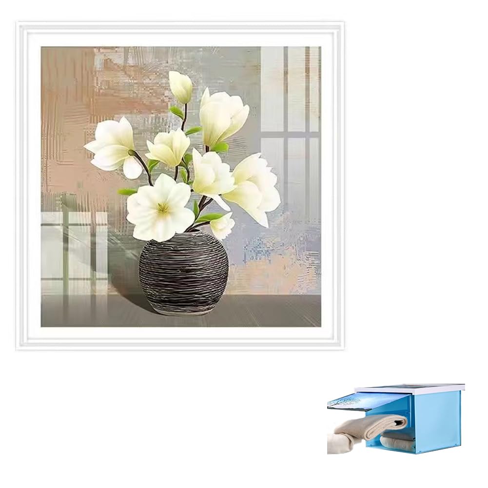 Boîte de rangement mural pliable cachée pour résoudre le manque de place en salle de bain