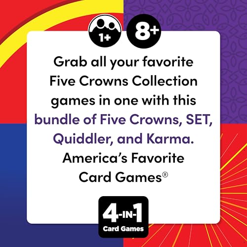 Image of Five Crowns 4 Pack Bundle Card Games for Kids