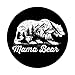 Black Color Mama Bear Two Cubs Mom Phone Grip Gift PopSockets PopGrip: Swappable Grip for Phones & Tablets